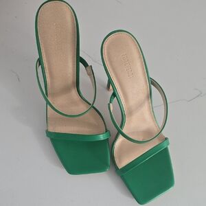 Forever 21 Green Strappy Heels